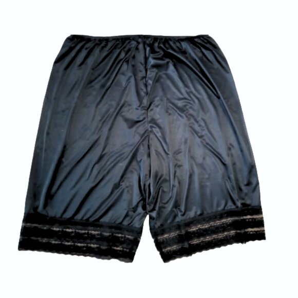 New Original 1980s Vintage Lingerie for Women - Retro Bloomers (Black) 3X- 4X